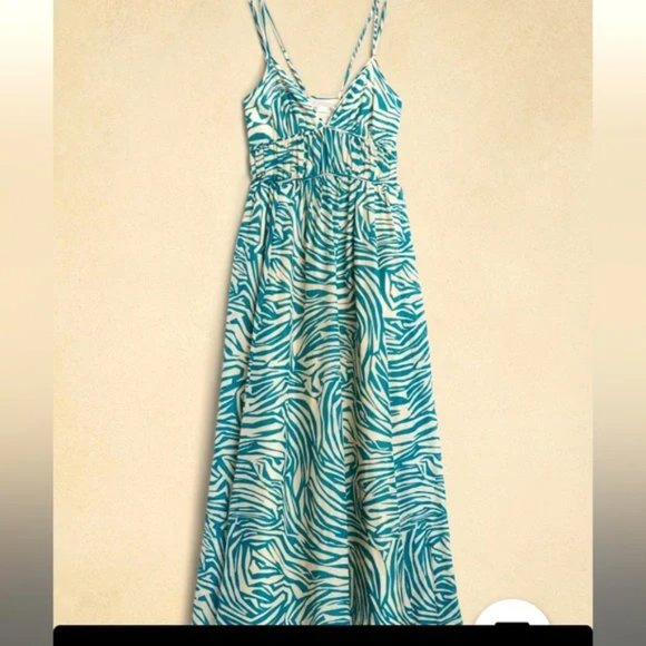 NWT Banana Republic Rosalia Cotton-Silk Maxi Dress - 10P - Picture 5 of 5